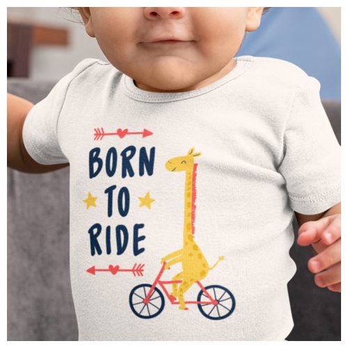 BORN TO RIDE - feliratos biciklis body / póló