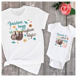   Cuki lajháros Anyák napi szett - Anya-baba body/póló szett