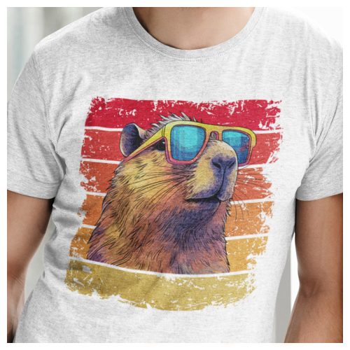 Vicces VINTAGE CAPYBARA férfi póló
