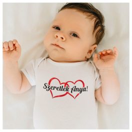 Anyák napi body - Szeretlek Anya - szivecskés