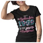 ... being AWESOME - feliratos szülinapi NŐI póló - saját dátummal 