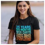 Szülinapi NŐI póló - 25. születésnapra