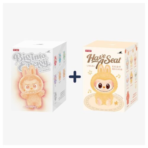 Labubu kettő plüss figura kedvezményes szett – Macaron & Big Into & Have a Seat – vakdoboz meglepetéscsomag