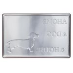 Az otthon kutya nélkül csak egy ház - retro fémtábla