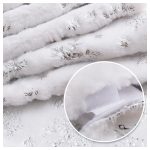 120cm Fehér Plüss Karácsonyfa Talptakaró Hópehely Mintával