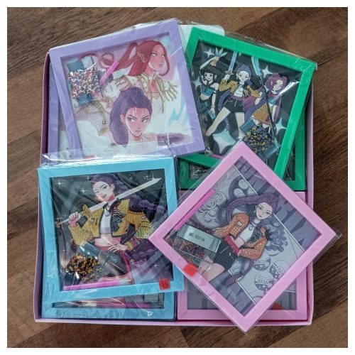 K-POP stílusú gyémántszemes kirakó kerettel 20x20 cm kreatív szett