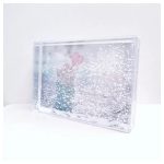 Egyedi fényképes tégla alakú fotógömb - hópelyhekkel