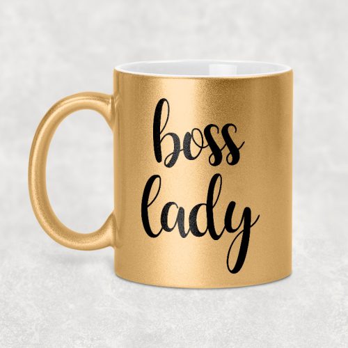 boss lady - glitteres bögre