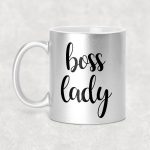 boss lady - glitteres bögre