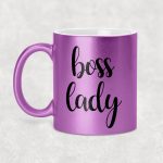 boss lady - glitteres bögre