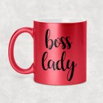 boss lady - glitteres bögre