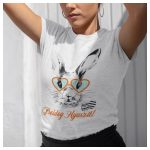 Napszemüveges nyuszi - Húsvéti női póló - egyedi felirattal