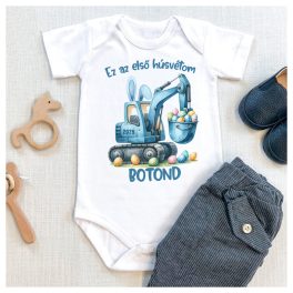 Húsvéti body - traktoros nyuszi - saját névvel