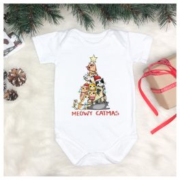   Meowy Catmas feliratos - cicás karácsonyi body / gyermekpóló