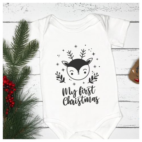 My first Christmas - Első Karácsonyom - macis body