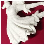 Glitteres Balerína karácsonyfadísz - Fehér színű 