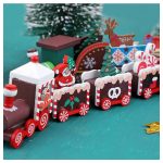 Karácsonyi vonat - festett fa vonat