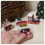 Karácsonyi vonat - festett fa vonat