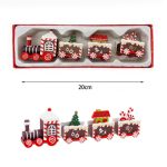 Karácsonyi vonat - festett fa vonat