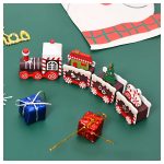 Karácsonyi vonat - festett fa vonat