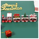 Karácsonyi vonat - festett fa vonat