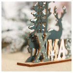 Fából készült rénszarvas karácsonyi dekoráció DIY 