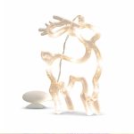 Elemes karácsonyi LED ablakdekoráció - rénszarvas