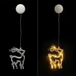 Elemes karácsonyi LED ablakdekoráció - rénszarvas