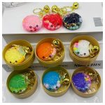 Gőzgombóc Squishy Kulcstartó – Kawaii Meglepetés Vakdoboz