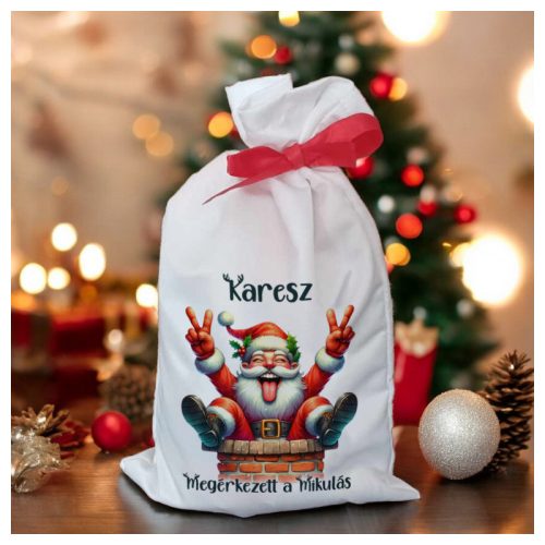 Humorral teli mikizsák – egyedi mikulászsák névvel