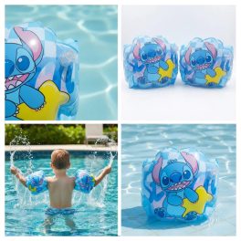 Stitch mesefigurás felfújható karúszó gyerekeknek, strandoláshoz