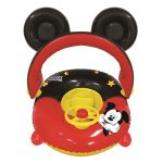 mickey mintás beülős úszógumi gyerekeknek, párnázott üléssel, levehető napfénytetővel strandoláshoz