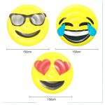 Emoji mintás 150 cm-es felfújható úszósziget