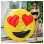 Emoji mintás 150 cm-es felfújható úszósziget