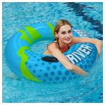 Duplakamrás óriás úszógumi kapaszkodóval, háttámlával – strandoláshoz, medencéhez, felnőtteknek és gyerekeknek