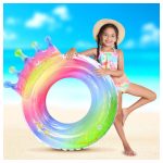 Óriás csillámos úszógumi koronás háttámlával, felfújható nyári vízi fotel medencébe