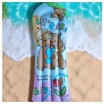 Capybarás felfújható gyerek strandmatrac kapaszkodóval – nyári vízi játékhoz