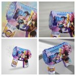 Világító és zenélő dínós automata buborékfújó játék gyerekeknek kültéri használatra