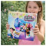 Világító és zenélő dínós automata buborékfújó játék gyerekeknek kültéri használatra