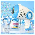 Világító és zenélő dínós automata buborékfújó játék gyerekeknek kültéri használatra