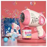 Világító és zenélő dínós automata buborékfújó játék gyerekeknek kültéri használatra