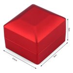  Elegáns LED-es ékszerdoboz – prémium minőség, piros / fekete bársony béléssel