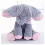 Interaktív kukucs elefánt plüss – zenélő, beszélő,hangutánzó játék gyerekeknek