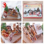 3D karácsonyi Mikulás puzzle makett – kreatív ünnepi dekoráció összerakva
