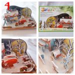 3D karácsonyi Mikulás puzzle makett – kreatív ünnepi dekoráció összerakva