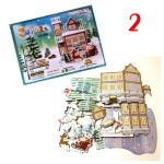 3D karácsonyi Mikulás puzzle makett – kreatív ünnepi dekoráció összerakva