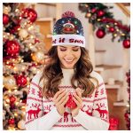 Világító "csúnya" karácsonyi sapka 