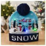 Világító "csúnya" karácsonyi sapka 