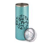 Csillámos termosz pohár - Best Mom Ever - szívecskékkel