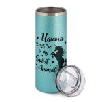 Csillámos termosz pohár - Unicorn is my spirit animal